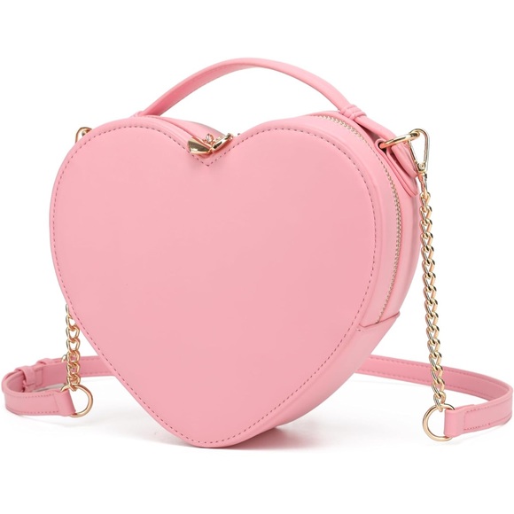 Pink Heart Crossbody Bag - Picture 1 of 2